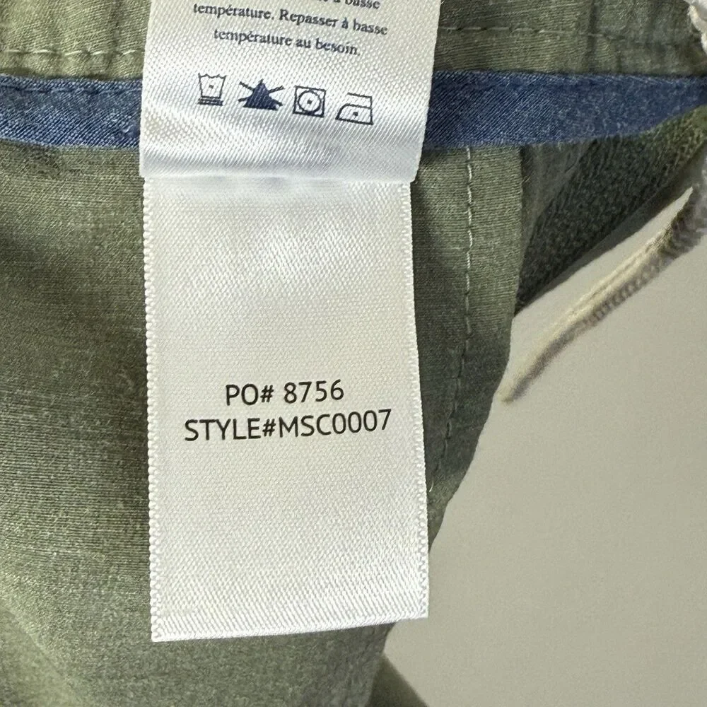 Faherty All Day Shorts Performance Drawstring Chino Olive Green Men Size 29 EUC